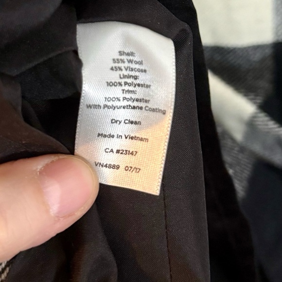 Talbots Skirt Womens 8 Wool Blend Mini Plaid Gingham Zip Lined Preppy Academia - Picture 9 of 10